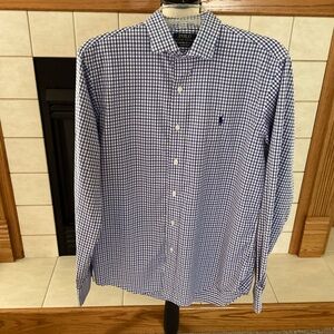 Polo Ralph Lauren Performance Blue/White Check Long Sleeve Men’s Shirt, …